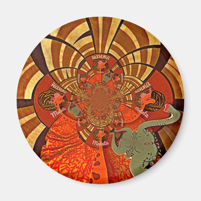 Whimsical Heights: Beautiful Funny Giraffe African Magnet (Front)