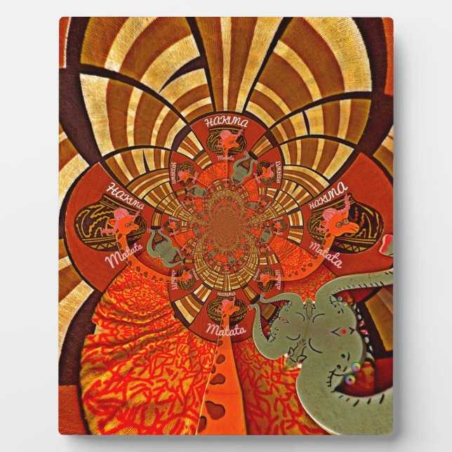 Whimsical Heights: Beautiful Funny Giraffe African Plaque (Front)