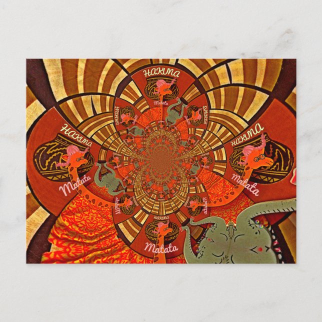 Whimsical Heights: Beautiful Funny Giraffe African Postcard (Front)