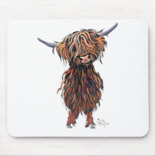 Whimsical Highland Cow – Colorful Rustic Farm Art Mouse Mat