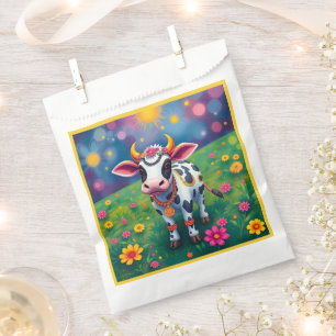 Whimsical Holy Cows in Diwali Attire Favour Bags