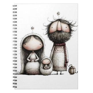 Whimsical Holy Family Nativity Notebook
