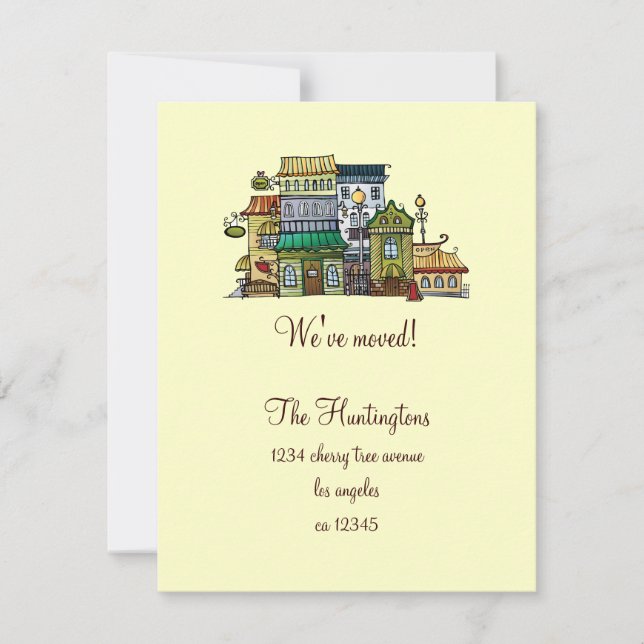 Whimsical Home Moving Announcement (Front)