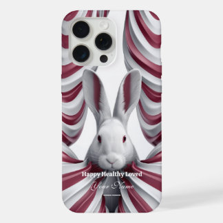 Whimsical Hopper: Artful Rabbit iPhone 15 case
