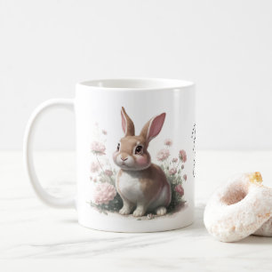 Whimsical Hoppy Easter Bunny Coffee Mug
