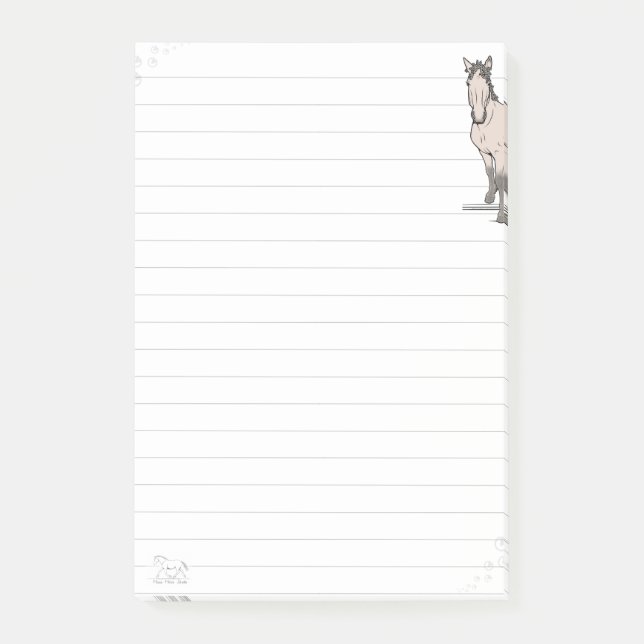 Whimsical horse lover equestrian gift Welcome Post-it Notes (Front)