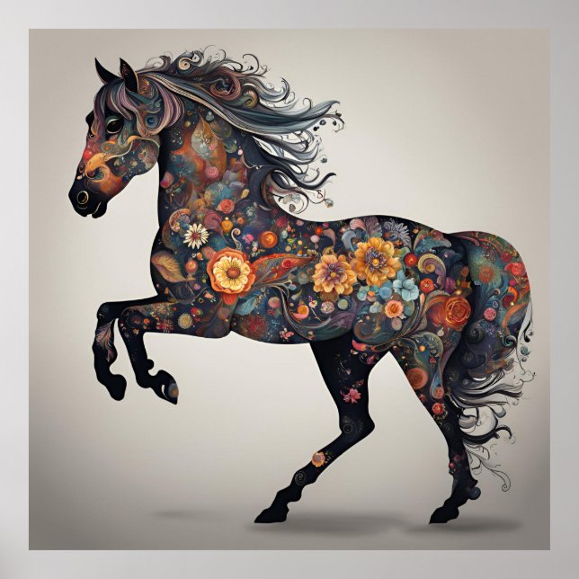 Whimsical Horse Poster (Front)