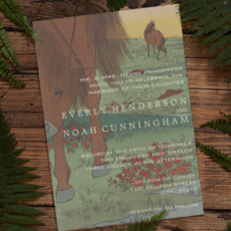 Whimsical Horse Wedding Invitations