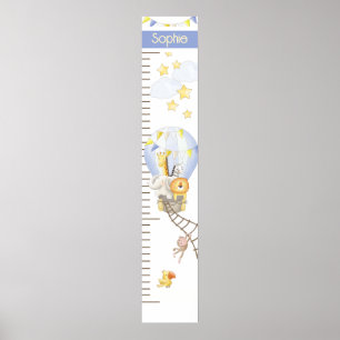 Whimsical Hot Air Balloon Growth Chart