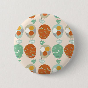 Whimsical Hot Air Balloons 6 Cm Round Badge