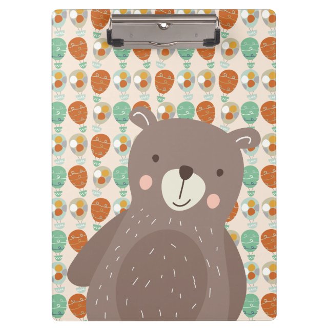 Whimsical Hot Air Balloons Clipboard (Front)