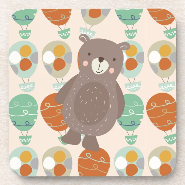 Whimsical Hot Air Balloons Coaster (Front)