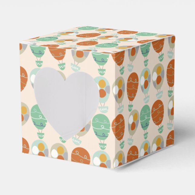 Whimsical Hot Air Balloons Favour Box (Front Side)