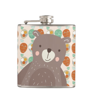 Whimsical Hot Air Balloons Hip Flask
