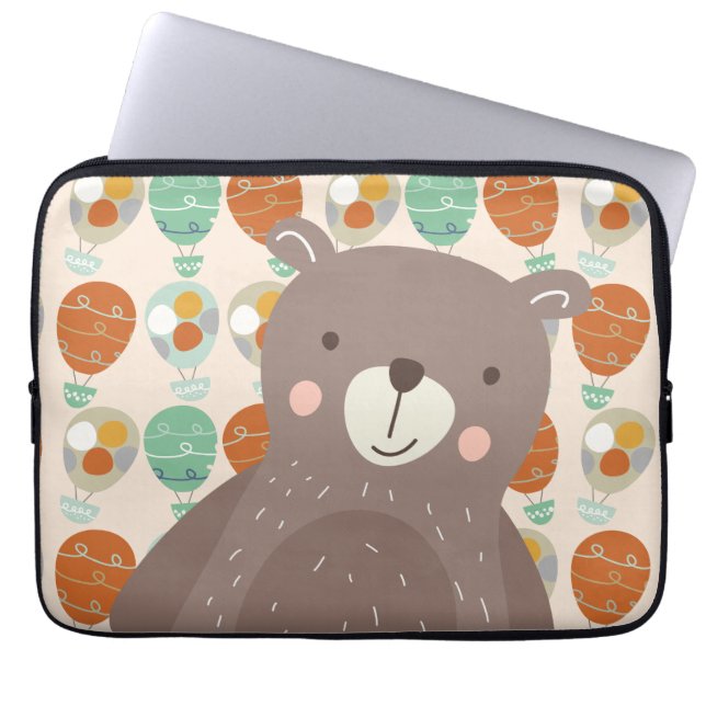 Whimsical Hot Air Balloons Laptop Sleeve (Front)