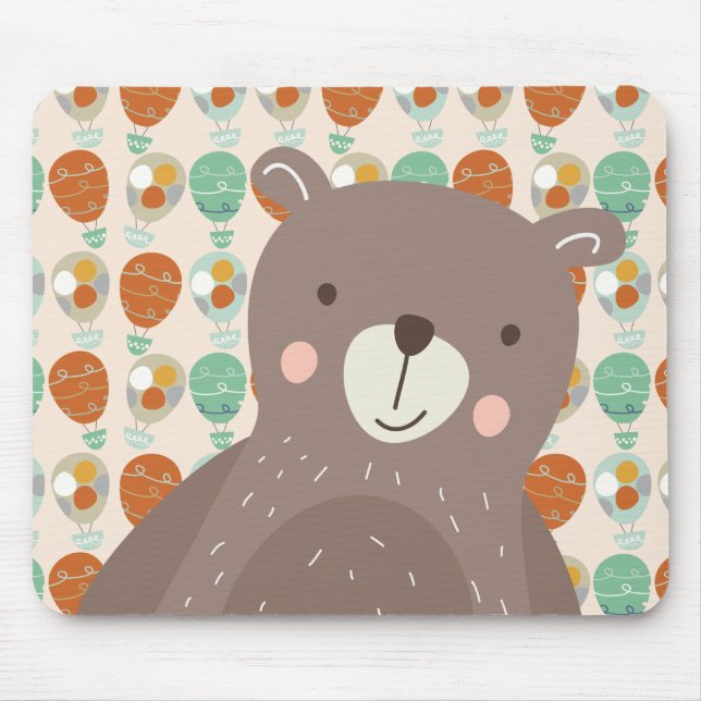Whimsical Hot Air Balloons Mouse Mat (Front)
