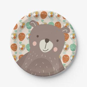 Whimsical Hot Air Balloons Paper Plate