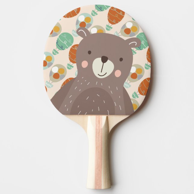 Whimsical Hot Air Balloons Ping Pong Paddle (Front)