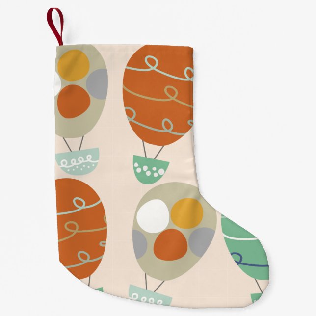 Whimsical Hot Air Balloons Small Christmas Stocking (Front)