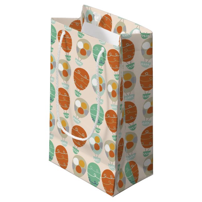 Whimsical Hot Air Balloons Small Gift Bag (Front Angled)