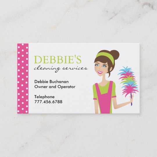 Whimsical House Cleaning Services Business Cards Zazzle