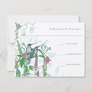 Whimsical Humming Birds Wedding Invitation #2