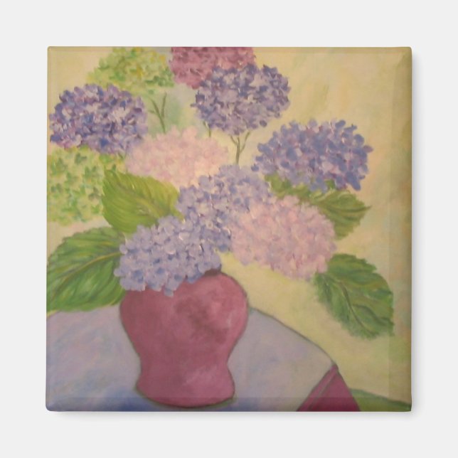 Whimsical Hydrangea Magnet (Front)