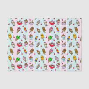 Whimsical Ice Cream Cones Birthday Tissue Paper