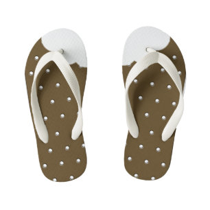 Whimsical Ice Cream Sandwich Kid's Flip Flops
