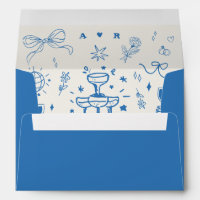 Whimsical Illustrations French Monogram Wedding