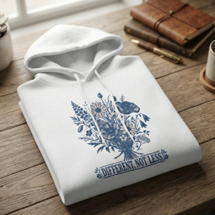 Whimsical Indigo Botanical Educator Tribute Hoodie