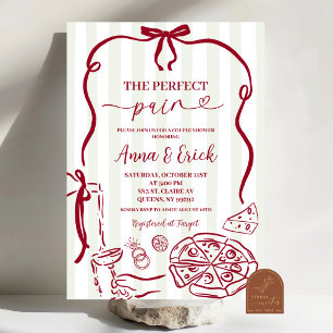 Whimsical Italy The Perfect Pair Couple Shower Invitation