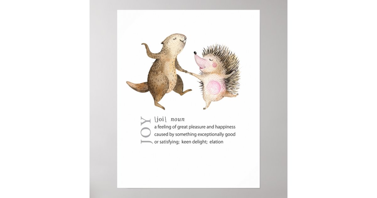 Whimsical Joy Definition Poster Zazzle.co.uk