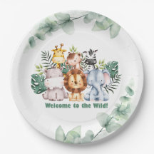 Whimsical Jungle Safari Animal Birthday Invitation