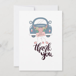 Whimsical Just Married Thank You