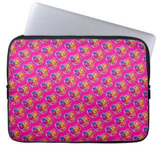 Whimsical Kawaii Cat Knitting Scene with Oversized Laptop Sleeve