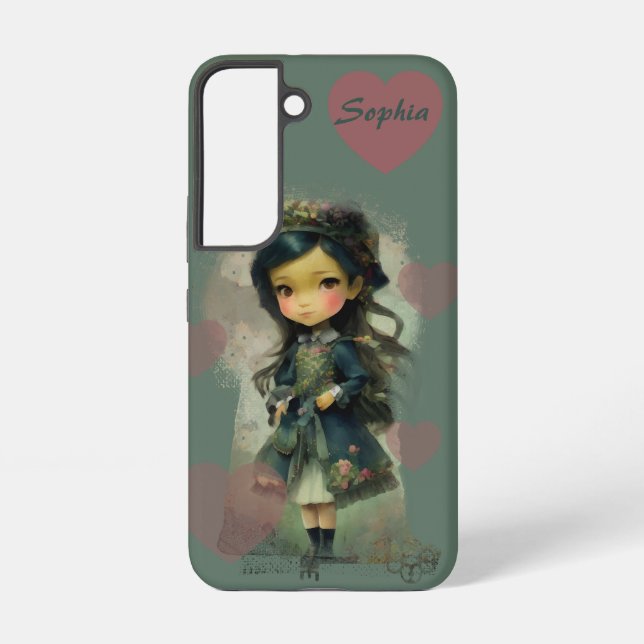 Whimsical Kawaii Fairy Tale Girl Samsung Galaxy S22 Case (Back)