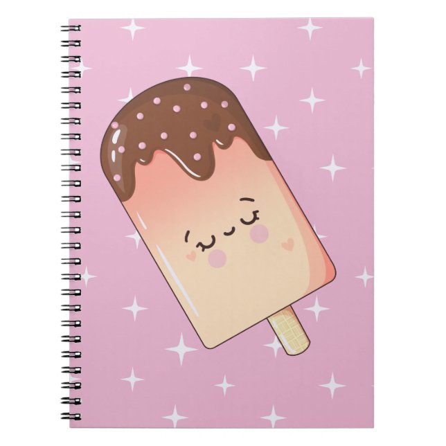 Whimsical Kawaii Popsicle Notebook  (Front)