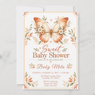 Whimsical Keepsake Baby Girl Shower Invitation