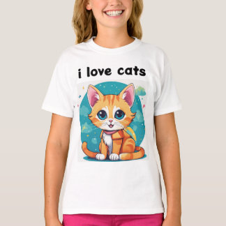 Whimsical Kids' Cat Tee Collection: Playful Design