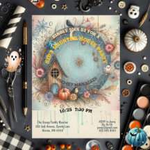 Whimsical Kids Haunted House Party Pastel Fall Fun