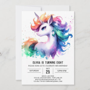 Whimsical Kids Horse Birthday Invitation