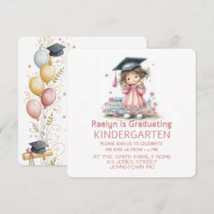 Whimsical Kindergarten Graduation Celebration Invitation