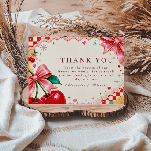 Whimsical Kitschy Wedding Thank You Card (Creator Uploaded)