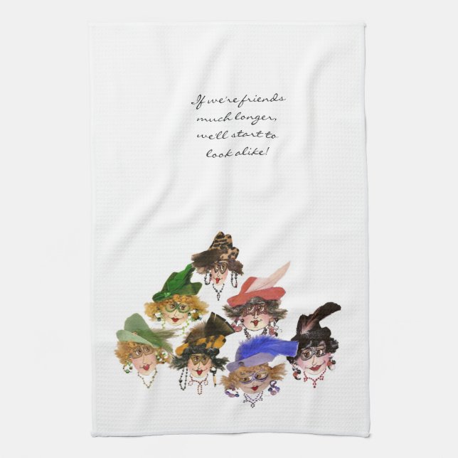 Whimsical Ladies Kitchen Towel (Vertical)