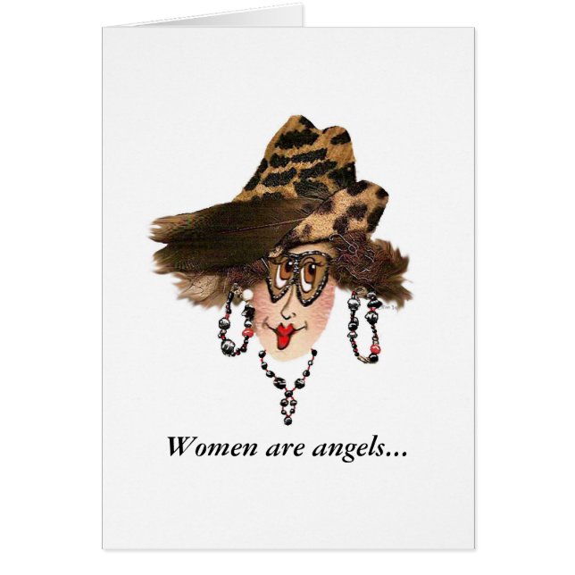 Whimsical Lady Angel Card (Front)