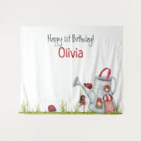 Whimsical LadyBug Swing Garden House 1st Birthday