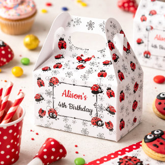 Whimsical Ladybugs Birthday Favour Box