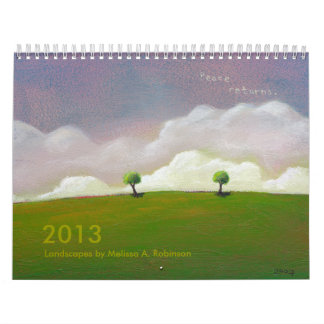Whimsical landscape art fun hopeful paintings 2013 calendar