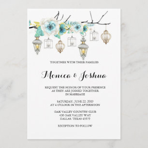 Whimsical Lantern Wedding Invitations